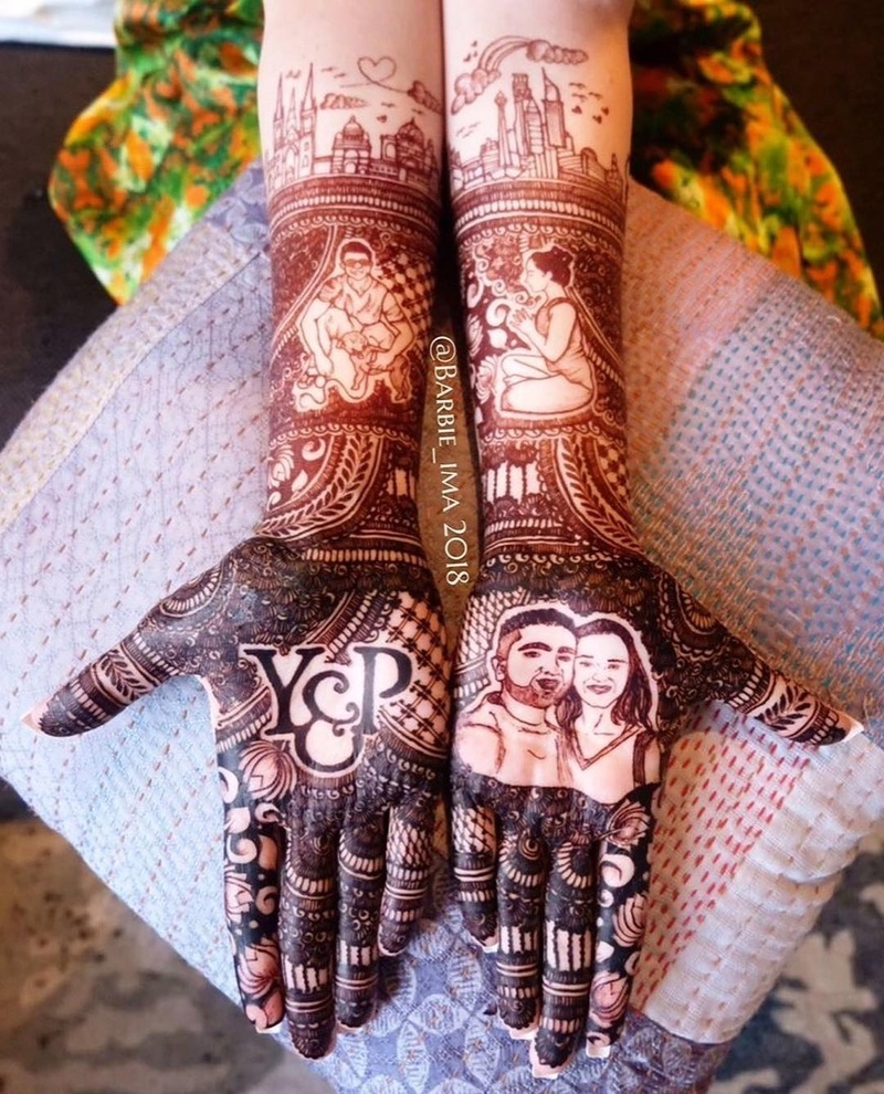 portrait mehandi designs at mehandi aritstry Raipur